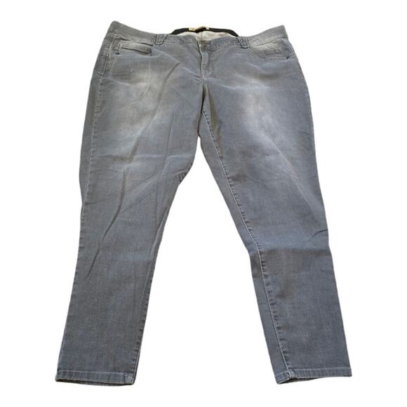 Democracy Absolution Grey Ankle Skinny Jeans‎ Plus Size 24 - Picture 6 of 11